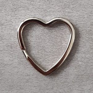 Schlüsselring Herz silberfarben