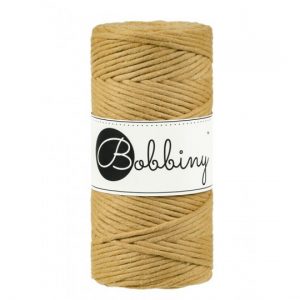 Bobbiny Garn "mustard" 100m Rolle (3mm gezwirnt)