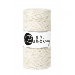 Bobbiny Garn "golden natural" 100m Rolle (3mm gezwirnt)