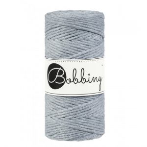 Bobbiny Garn "silver" 100m Rolle (3mm gezwirnt)