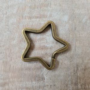 Schlüsselring Stern bronze / antik gold
