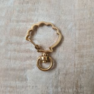 Karabiner Muschel gold