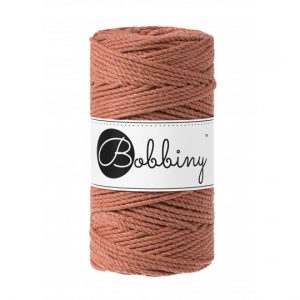 Bobbiny Garn "terracotta" 100m Rolle (3mm 3-fach gedreht)