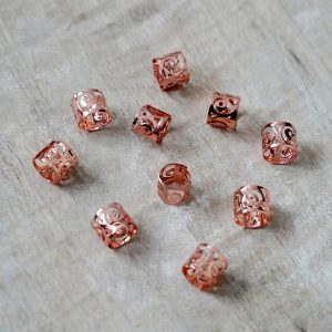 10 x Metallröhrchen Spirale rosegold