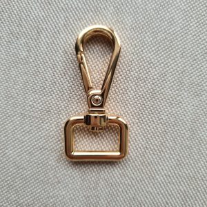 Karabinerhaken eckig hellgold