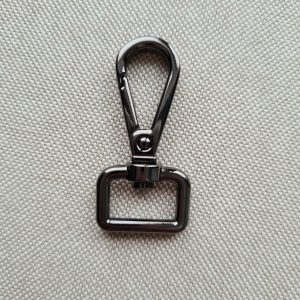 Karabinerhaken eckig gun metal