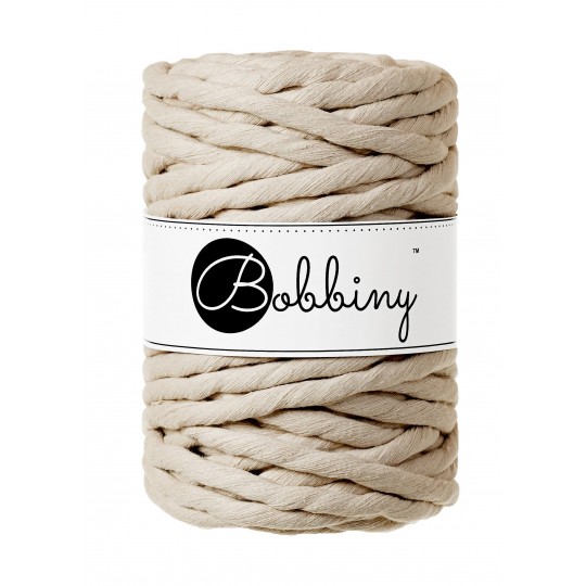 Bobbiny Garn "beige" 30m Rolle (9mm gezwirnt)