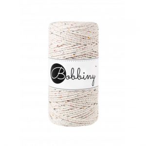 Bobbiny Garn "rainbow dust" 100m Rolle (3mm 3-fach gedreht)