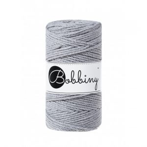 Bobbiny Garn "silver" 100m Rolle (3mm 3-fach gedreht)