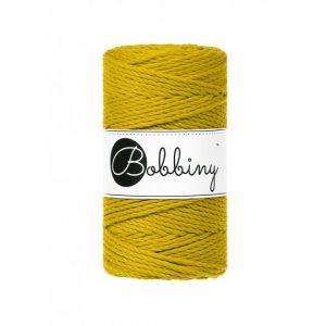 Bobbiny Garn "spicy yellow" 100m Rolle (3mm 3-fach gedreht)