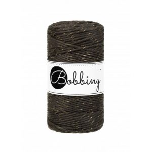 Bobbiny Garn "golden espresso" 100m Rolle (3mm gezwirnt)