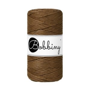 Bobbiny Garn "nut brown" 100m Rolle (3mm gezwirnt)