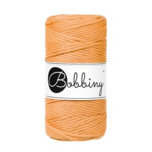 Bobbiny Garn "orange" 100m Rolle (3mm gezwirnt)