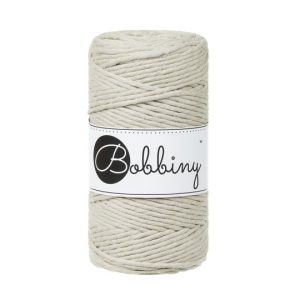 Bobbiny Garn "pale olive" 100m Rolle (3mm gezwirnt)