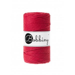 Bobbiny Garn "classic red" 100m Rolle (3mm gezwirnt)