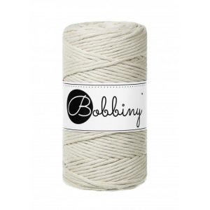 Bobbiny Garn "cashmere beige" 100m Rolle (3mm gezwirnt)